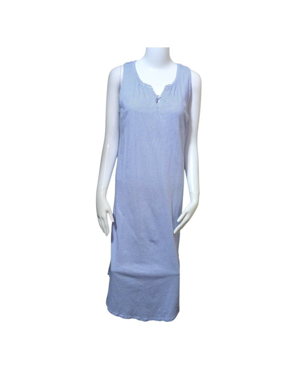 Lauren Ralph Lauren Black Label Nautical Dress Blue White Striped Womens L